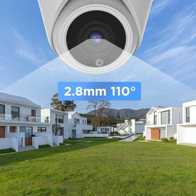 Alt view image 4 of 5 - PANOOB 5MP Wired Turret PoE Security IP Camera Outdoor/Indoor, PD93A-5M