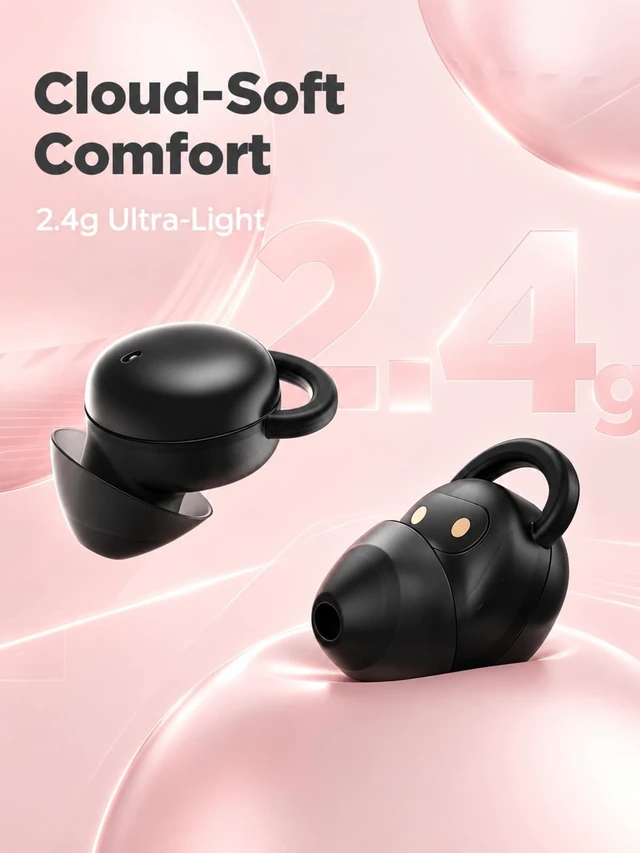 Alt view image 4 of 5 - JKNKCO NE91 Sleep Earbuds in Ear, ANC Mini Wireless Sleep Headphones for Side Sleepers, 2.4g Ultra Light Sleeping Earbuds, Adaptive Call Noise Reduction, Bluetooth 6.0 Low Latency Gaming Earbud