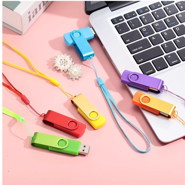Alt view image 5 of 5 - Xuhal 50 Pcs 128mb Flash Drive Pack Portable USB Thumb Drives with Lanyards Flash Memory Storage Device Swivel Thumb Bulk for Data Storage Backup Transport Migration, Mixed 10 Color