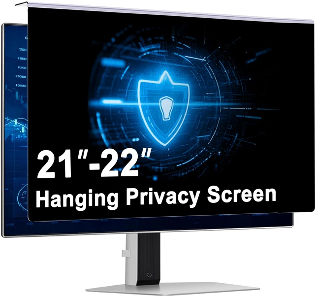 Main image of GlanceGuard 21-22 Inch Hanging Monitor Privacy Screen, Blue Light Filter
