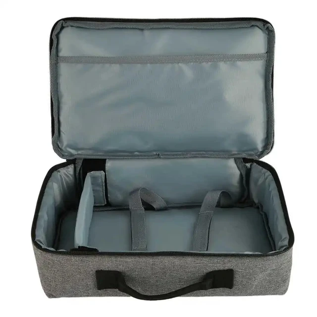 Alt view image 3 of 5 - Karlak Home Projector Storage Bag Portable Carrying Case for Projector and Accessories Shockproof Wear-Resist Projector Travel Bag with Smooth Zipper