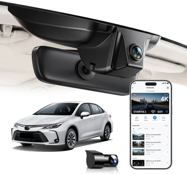 Main image of OVAMAN 4K STARVIS 2 & Rear 1080P Dash Cam for 2021-2024 Toyota Camry LE L XLE TRD XSE SE Hybrid (Gen8/XV70),OEM Look UHD 2160P Video with WiFi App, Loop Recording,Parking Hardwire Kit,128GB