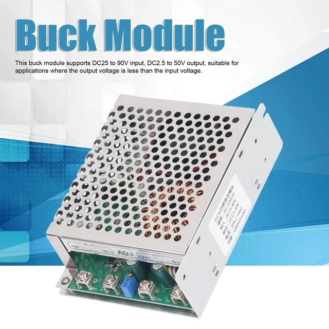 Alt view image 4 of 5 - 1000W DC DC Module 50A Output Converter with Cooling Fan Stable Output Multi Functional Aluminum Alloy PCB
