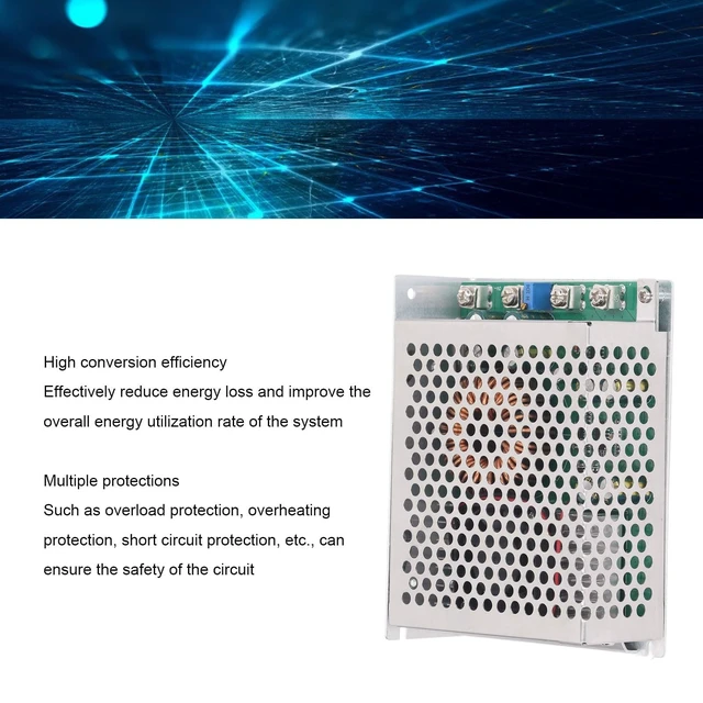 Alt view image 5 of 5 - 1000W DC DC Module 50A Output Converter with Cooling Fan Stable Output Multi Functional Aluminum Alloy PCB