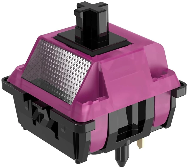 Main image of DUROCK Black Lotus Switch, High Precision Linear Switches 63.5g Long Spring Pre-Lubed RGB Linear Keyboard Switches (DUROCK Black Lotus, 70pcs)