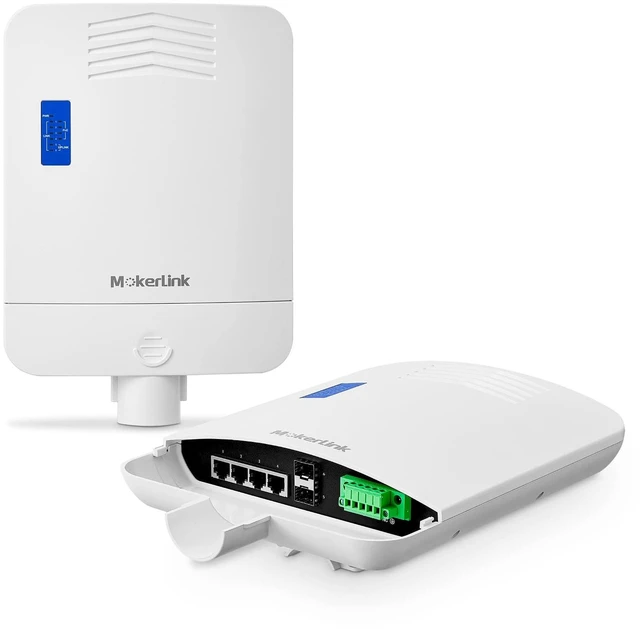Main image of MokerLink Outdoor 6 Port Gigabit PoE Switch, 4 Gigabit PoE, 2 Gigabit SFP, 65W IEEE802.3af/at, IP65 Weatherproof Plug & Play Network Switch