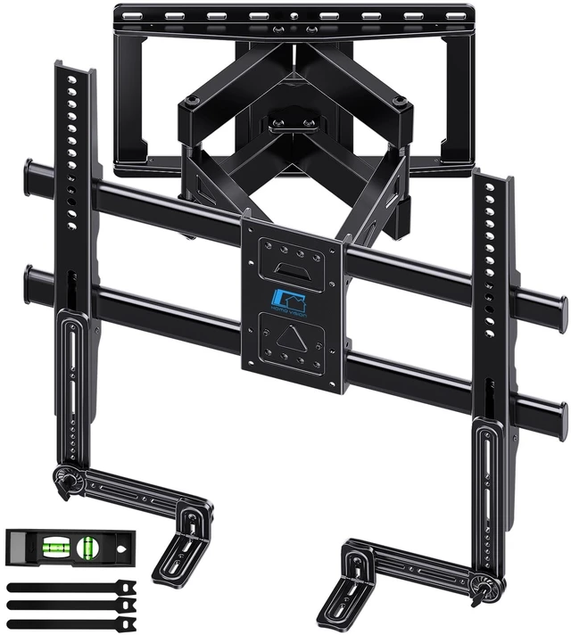 Alt view image 2 of 5 - HOME VISION Full Motion TV Mount with Soundbar Bracket, 32-85" TVs, 132 lbs