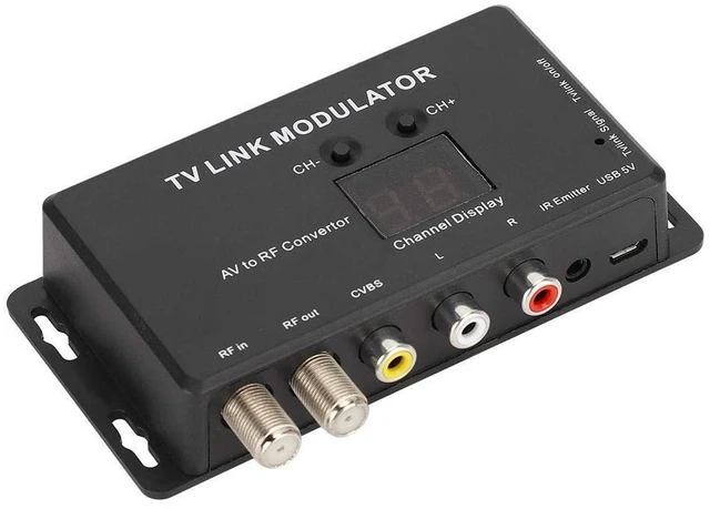 Main image of Professional TM70 UHF Modulator TV Link Modulator AV HF Converter IR Extender Adapter with USB Cable Receiving Cable for PC Laptop TV STB VHS VCR Camera DVD
