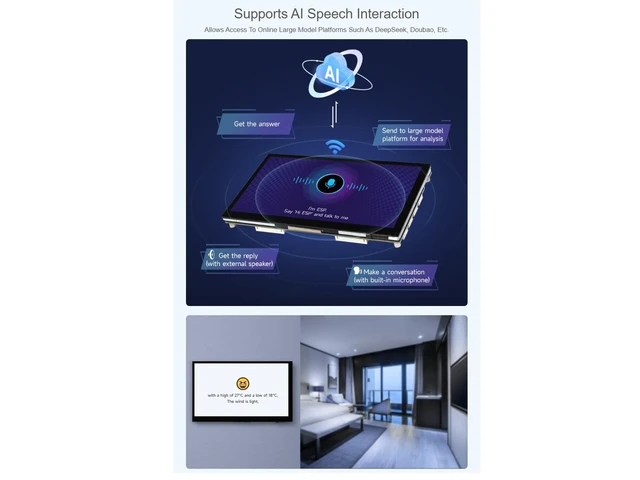 Alt view image 4 of 5 - waveshare ESP32-P4-WIFI6 7inch IPS Touch Display Development Board Based On ESP32-P4 and ESP32-C6 1024 600 Resolution Capacitive 5-Point Touch Screen Supports Wi-Fi 6 / Bluetooth 5 (LE)