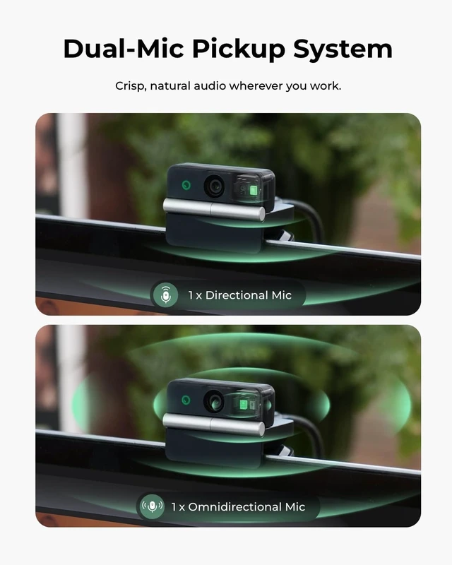 Alt view image 4 of 5 - OBSBOT Meet Flip Foldable 4K Webcam for Laptop with 1/2" Sensor, AI Framing