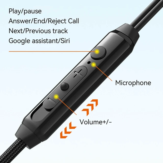Alt view image 3 of 5 - Holiper Dual Driver USB C Headphones in Ear Buds Wired Earphones with Mic