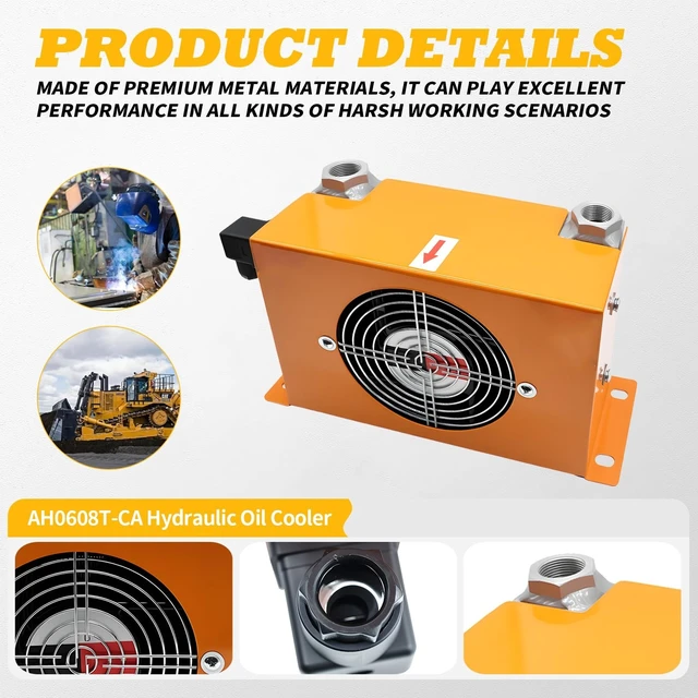 Alt view image 4 of 5 - Jecoupoon AH0608T-CA Hydraulic Oil Cooler Compatible with Mini Excavator
