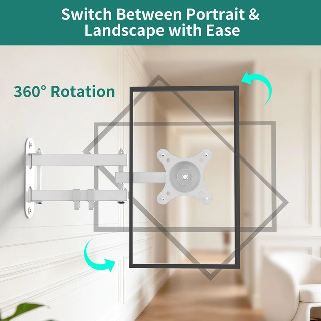 Alt view image 3 of 5 - HomeMount Show 15/21 Wall Mount Fits 10-32" Smart Displays & Monitors