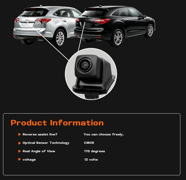 Alt view image 3 of 5 - Anpher 39530-TX4-A01 OE Backup Camera Replacement for Acura RDX 2013 2014 2015, Anpher Rear View Reverse Rear Park Assist Camera Replaces OE NO..39530TX4A01