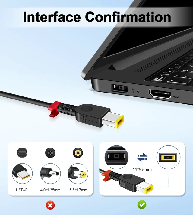 Alt view image 2 of 5 - 300W Laptop Charger Compatible with Lenovo Legion Pro 7 7i 5 5i Y720 Y740 ThinkPad R7000P R9000P Y9000K 9000K ADL300SLC3A ADL300SDC3A Power Supply AC Adapter