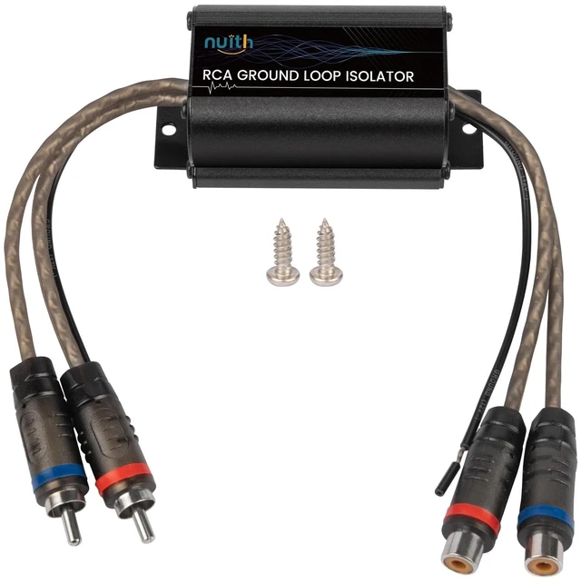Main image of NuIth RCA Ground Loop Isolator, 2 Channel Hum Eliminator Noise Filter