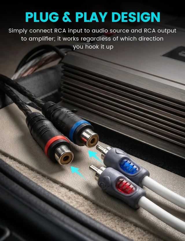 Alt view image 4 of 5 - NuIth RCA Ground Loop Isolator, 2 Channel Hum Eliminator Noise Filter