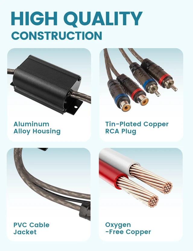 Alt view image 5 of 5 - NuIth RCA Ground Loop Isolator, 2 Channel Hum Eliminator Noise Filter