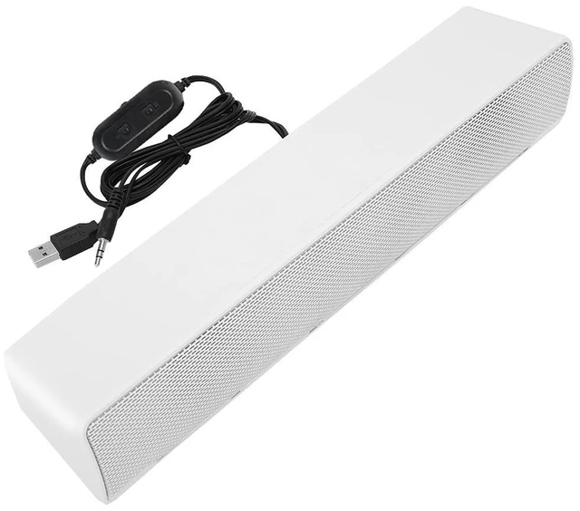 Main image of HERCHR Computer Speakers, USB Powered 3.5mm AUX PC Speakers Portable(White)
