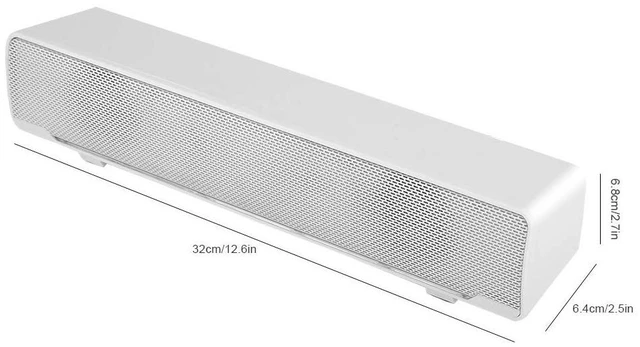 Alt view image 5 of 5 - HERCHR Computer Speakers, USB Powered 3.5mm AUX PC Speakers Portable(White)