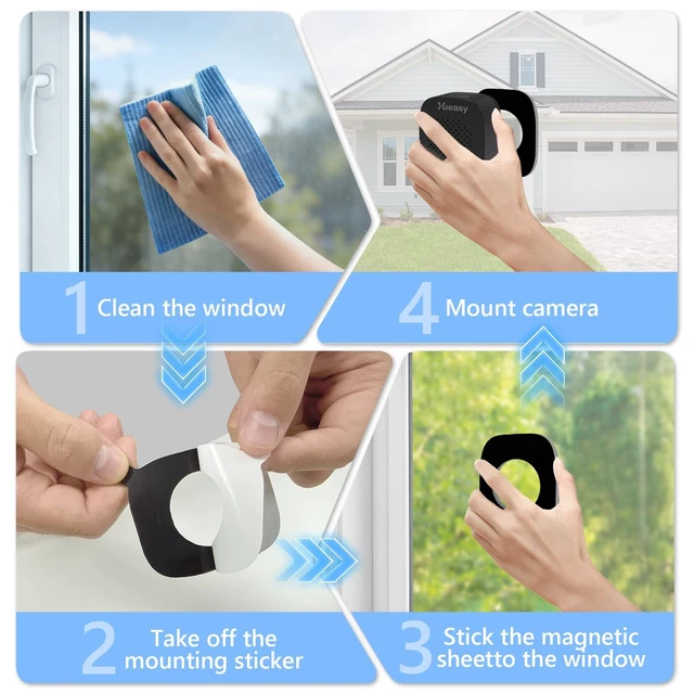 Alt view image 2 of 5 - abetap 8MP 4K Window Camera, No Drill Indoor Camera for Outdoor Monitoring