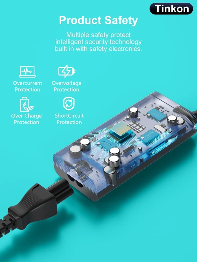Alt view image 4 of 5 - 65W USB C Laptop Charger Compatible with Dell Pro 14 16 Plus
