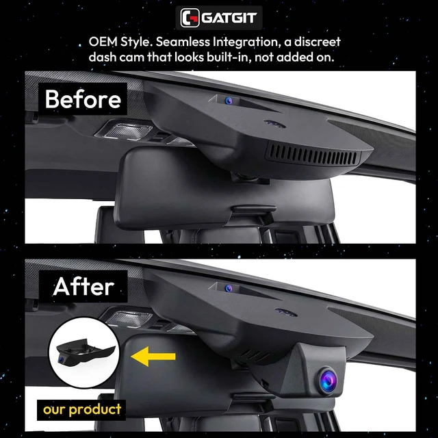 Alt view image 3 of 5 - Front & Rear Dash Cam for GMC Sierra 1500 2022-2026 2500/3500 HD 2024-2026