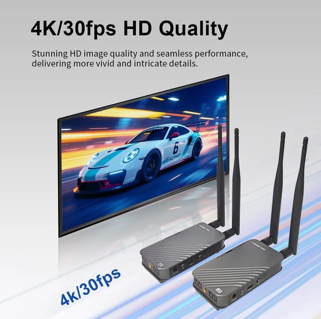 Alt view image 4 of 5 - 4K Wireless Video Transmitter Receiver, 1640FT Long Range Transmission