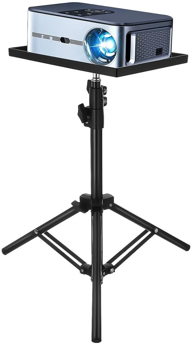 Main image of Tofficu Projector Stand Portable Projector Tripod Stand Adjustable Height with Tray Laptop for Tabletop Floor Bedside Use Anti-Slip Shelf Easy Install