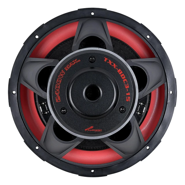 Alt view image 5 of 5 - Audiopipe 15" Triple Stack Composite Cone Subwoofer (TXX-BDC3-15), Superior Performance, 2400W Max Power, 3.3" BASV Dual Voice Coil, Aluminum Basket, Multi-Connect Terminals, Dual 4 Ohms