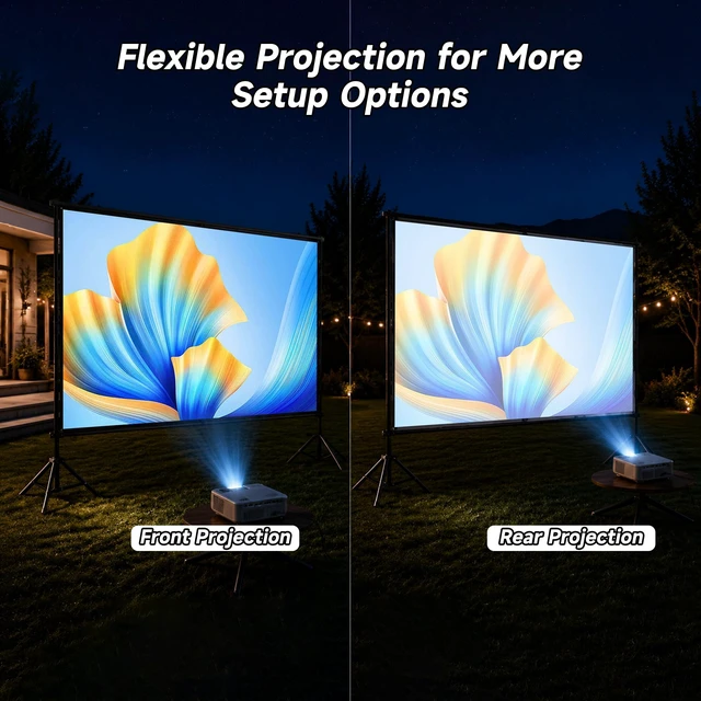 Alt view image 4 of 5 - IN&VI Portable 150 Inch Portable 16:9 Outdoor Projector Screen with Stand