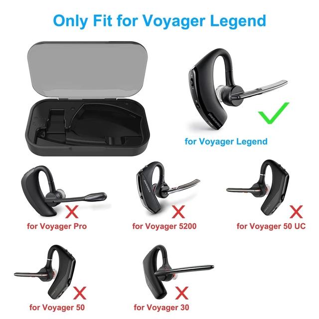Alt view image 2 of 5 - Portable Power Charging Case Only for Plantronics Voyager Legend Headset