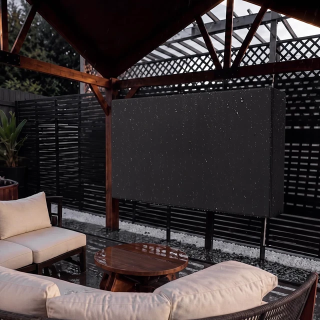 Alt view image 4 of 5 - Gerrii 600D Outdoor TV Cover for 95-100 Inch TV with Zipper Heavy Duty