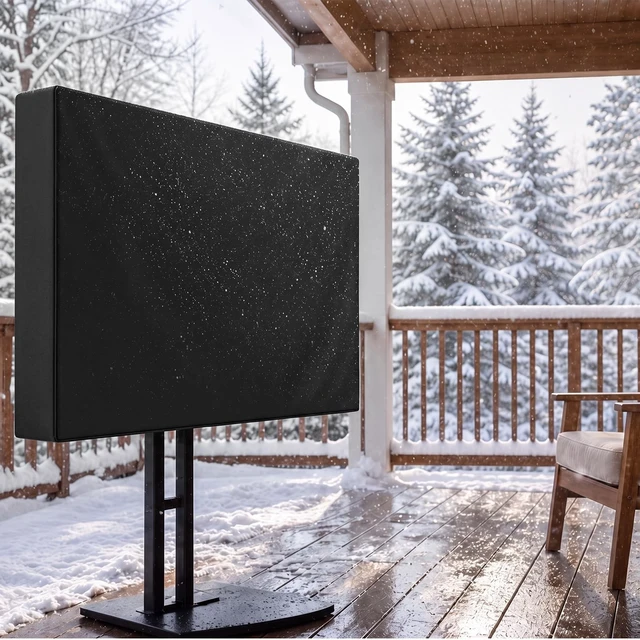 Alt view image 5 of 5 - Gerrii 600D Outdoor TV Cover for 95-100 Inch TV with Zipper Heavy Duty