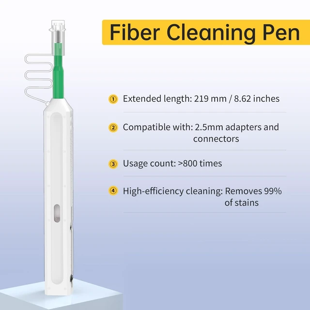Alt view image 4 of 5 - SK-LINK 2.5mm One-Click Fiber Optic Cleaning Pen SC FC ST Connector 5pk