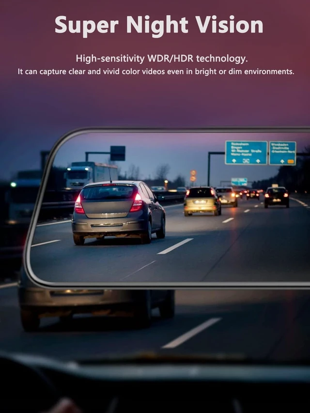 Alt view image 2 of 5 - Backup AHD Rear Camera, Mirror Settings/1080P /2MP/170 Wide Angle,/Night Vision/IP67 Waterproof Reverse Rear View Camera with WDR for Car, Vehicle, SUV, RV