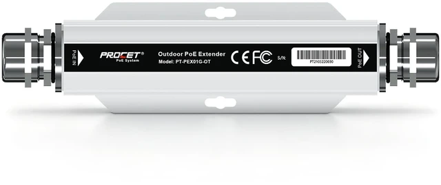 Main image of PROCET Gigabit PoE Extender Outdoor 30W PoE+ Passthrough, 328FT Repeat, 6KV Surge Protection, -40 to 149, Aluminum Alloy for mmWave Bridge/Access Point, CCTV Camera, RFID Reader, Radar Speed Sign