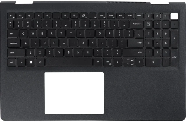 Main image of 0418CV Upper Case Palmrest with Non-Backlit Keyboard Replacement for Dell Inspiron 15 3510 3511 3515 3520, USB Type-A, 418CV for Black Top Cover Laptop
