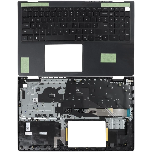 Alt view image 3 of 5 - 0418CV Upper Case Palmrest with Non-Backlit Keyboard Replacement for Dell Inspiron 15 3510 3511 3515 3520, USB Type-A, 418CV for Black Top Cover Laptop