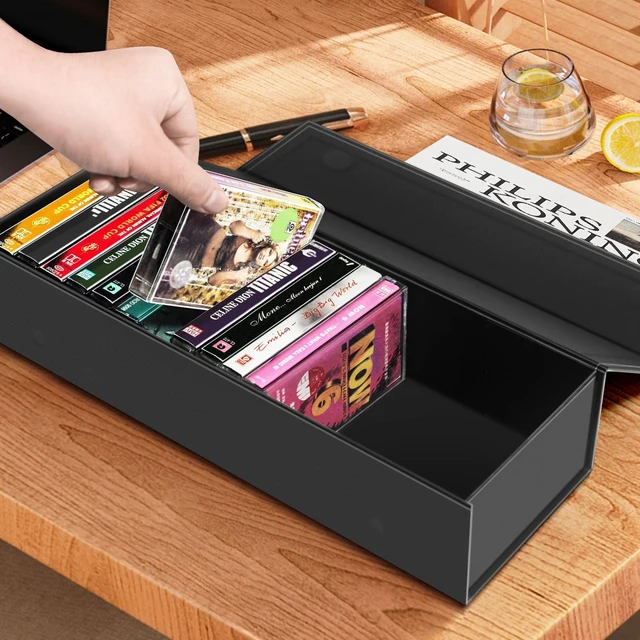 Alt view image 4 of 5 - 3 Pack Cassette Tape Storage Box, Tape Holder Store 60 Cassette Cases, Media Storage Organizer