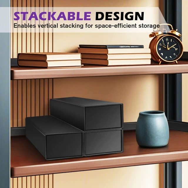 Alt view image 5 of 5 - 3 Pack Cassette Tape Storage Box, Tape Holder Store 60 Cassette Cases, Media Storage Organizer