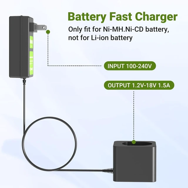 Alt view image 4 of 5 - Hanaix 2Pack 4800mAh 7.2V Battery and Charger for Dewalt DW9057 DE9057