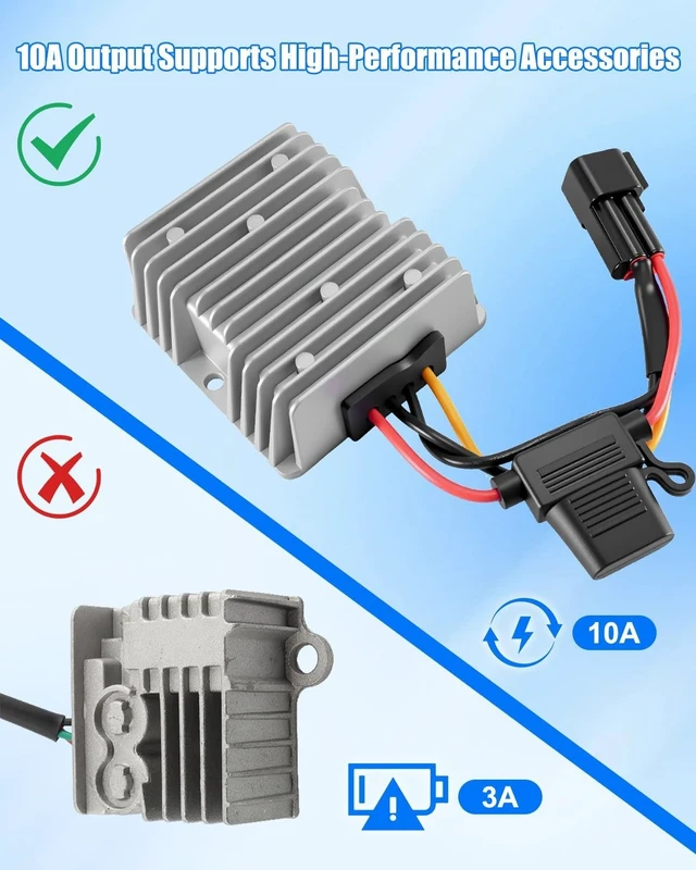 Alt view image 2 of 5 - 12V DC Converter Fit for Sur-Ron Light Bee X, 20V-72V to 12V 10A