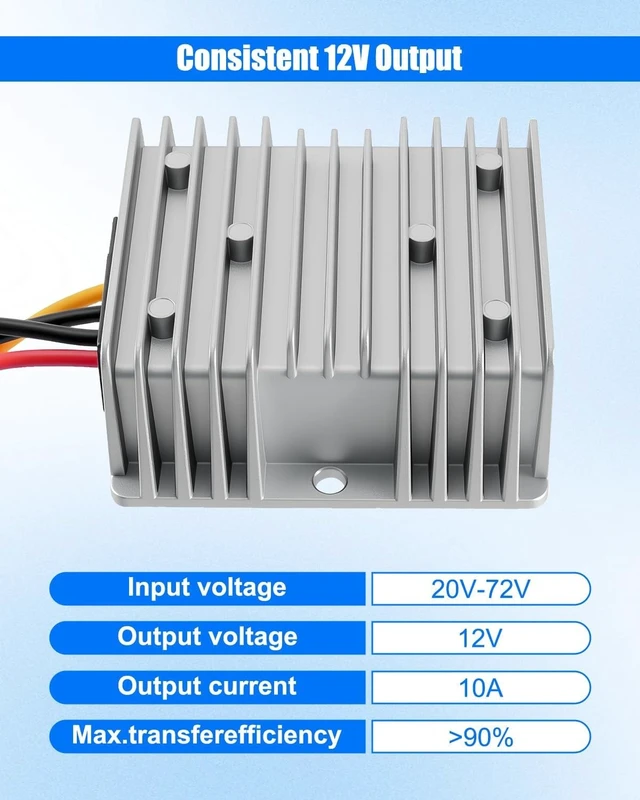 Alt view image 3 of 5 - 12V DC Converter Fit for Sur-Ron Light Bee X, 20V-72V to 12V 10A