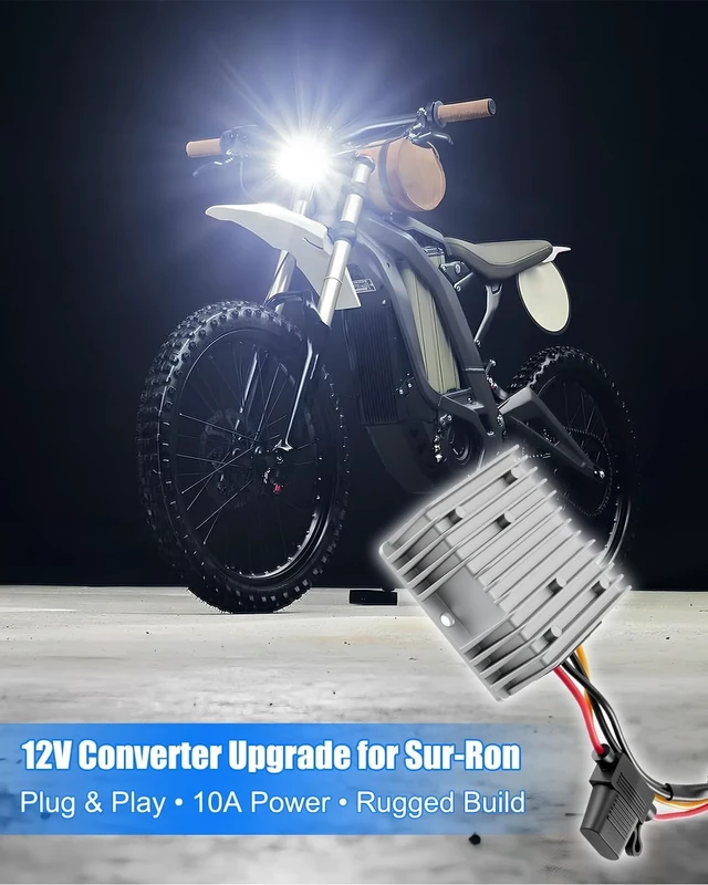 Alt view image 4 of 5 - 12V DC Converter Fit for Sur-Ron Light Bee X, 20V-72V to 12V 10A