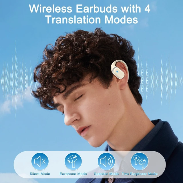 Alt view image 4 of 5 - Srotek AI Translation Earbuds Real Time, 144 Languages Translator Earbuds