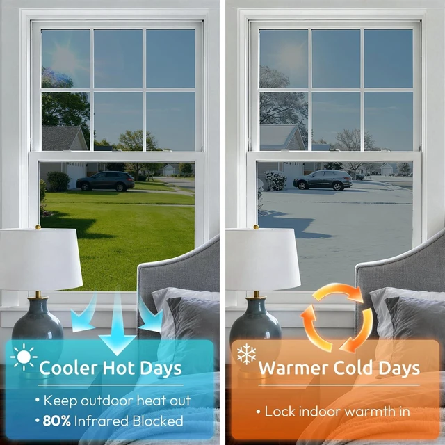 Alt view image 4 of 5 - rabbitgoo Window Tint for Home with Tools, Silver, 35.4" x 157.4"