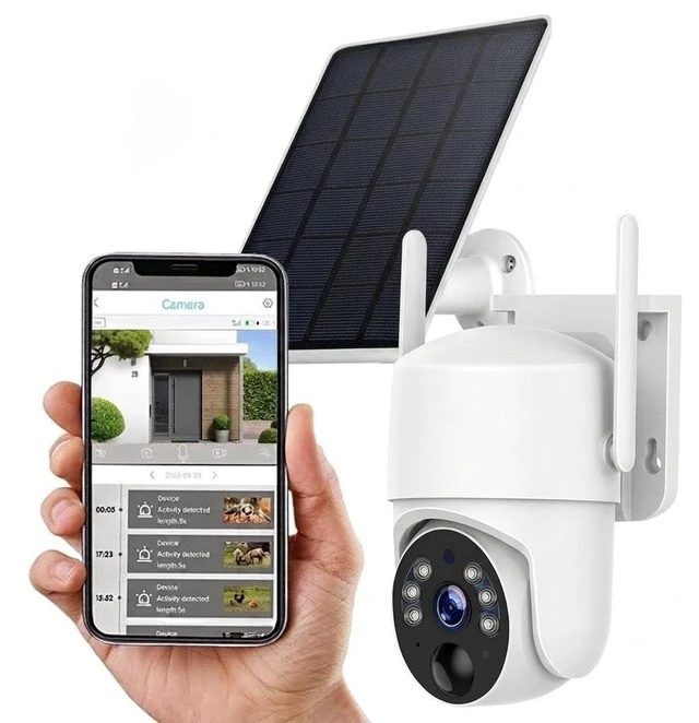 Main image of Sky Tower 2K Solar Security Camera Outdoor, Wireless WiFi PTZ Pan Tilt 360 View Spotlight, AI Motion Detection and Siren, Color/IR Night Vision, 2-Way Talk, Cloud (WiFi Router)