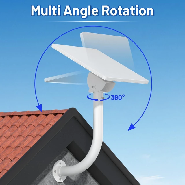 Alt view image 4 of 5 - Aymgna Wall Mount for Starlink Mini, 360 Adjustable Heavy Duty Aluminum Alloy Outdoor Mounting Bracket, Rustproof Anti-Corrosion, Easy to Install, Perfect for Home RV Shed Sidewall, White