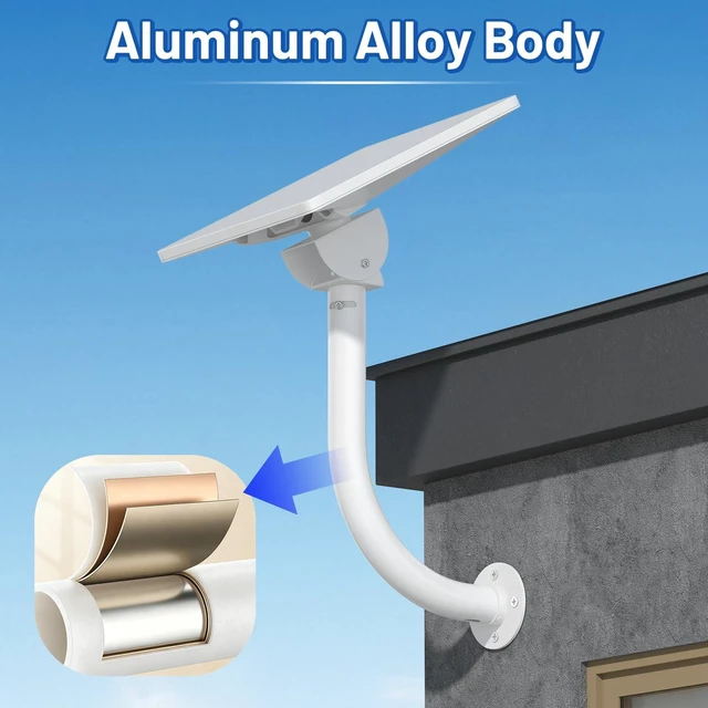Alt view image 5 of 5 - Aymgna Wall Mount for Starlink Mini, 360 Adjustable Heavy Duty Aluminum Alloy Outdoor Mounting Bracket, Rustproof Anti-Corrosion, Easy to Install, Perfect for Home RV Shed Sidewall, White